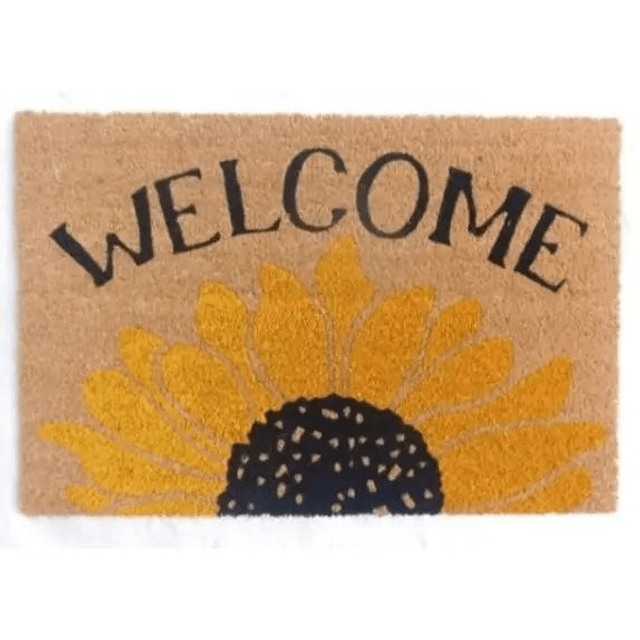 Sunflower "Welcome" Colourful Doormat