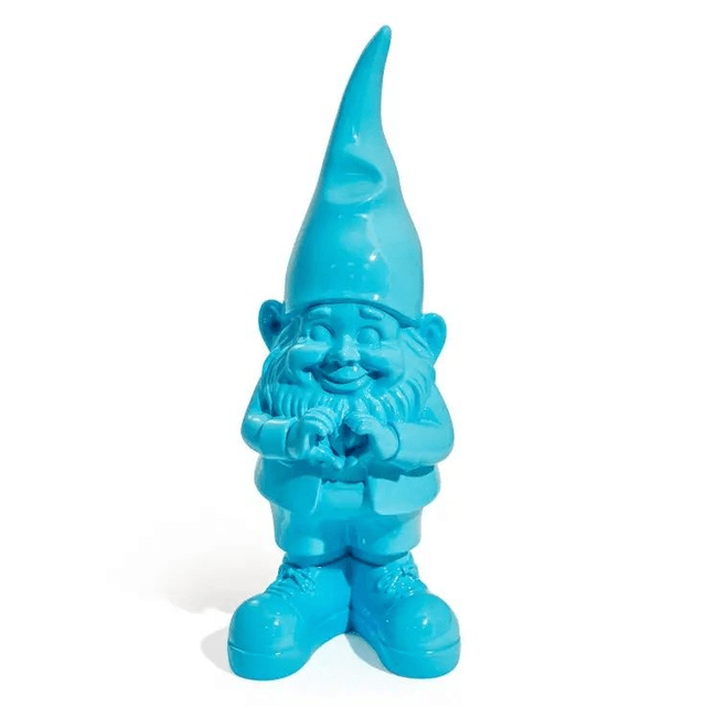 Medium Bright Blue "Heart Hands" Gnome Figure