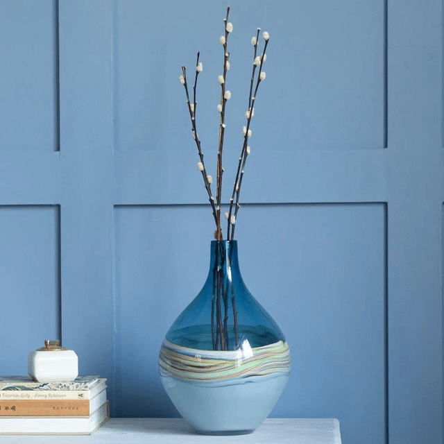 Rhian Round Hand-Blown Vase Agate