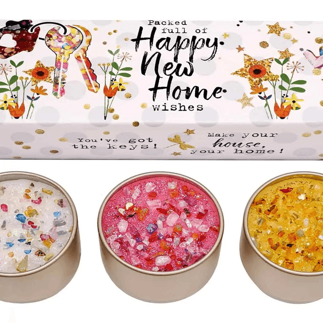 Just Because Three Lites - Happy New Home - Candle Gift set