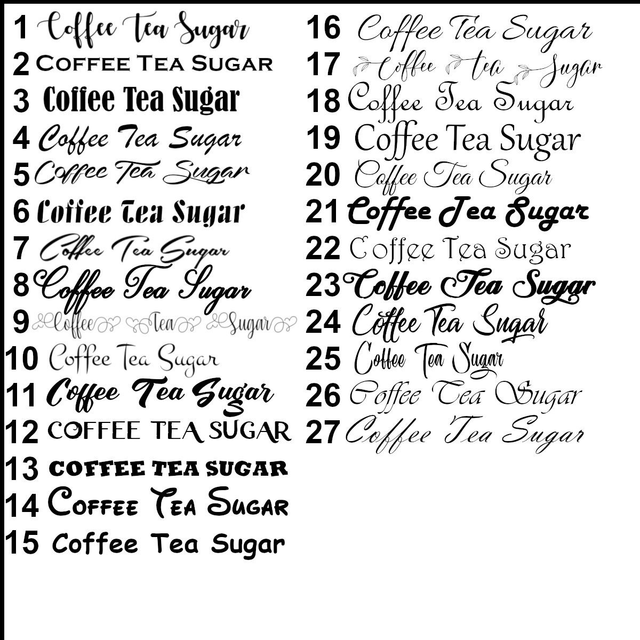 Alice In Wonder Land 3 x 1 litre Jars Tea coffee Sugar 