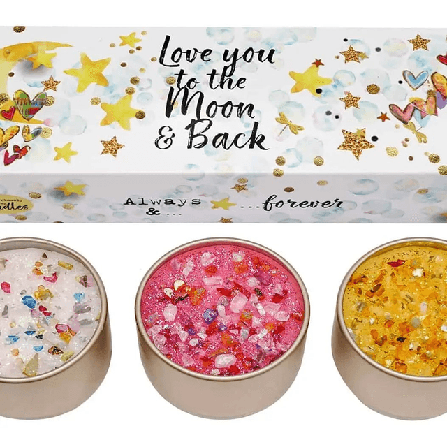 Just Because Three Lites - Love You to the Moon and Back - Candle Gift set