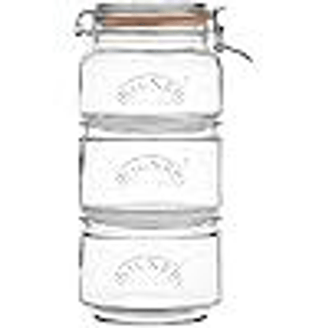 Kilner Stackable Glass Storage Jar Set – 900ml and 2 x 880ml