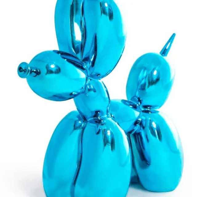 Large Electro Blue Dog Figure
