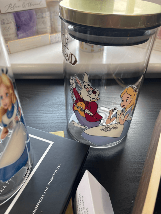 Alice In Wonder Land 3 x 1 litre Jars Tea coffee Sugar 