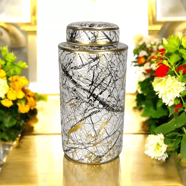 Modern Art 35cm Ceramic Ginger Jar Vase Porcelain Vase to Flowers Decorative Jar