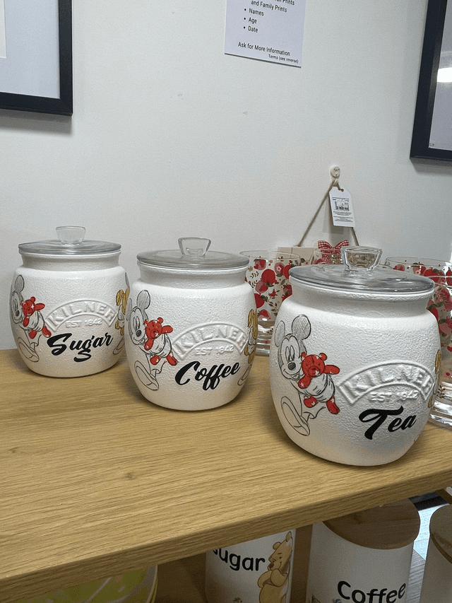 Mickey Mouse Tea coffee Sugar Kitchen Canister sets 