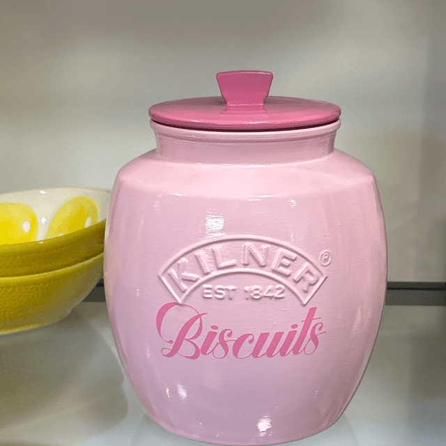 2 Litre Pink Kilner Jar Biscuits 