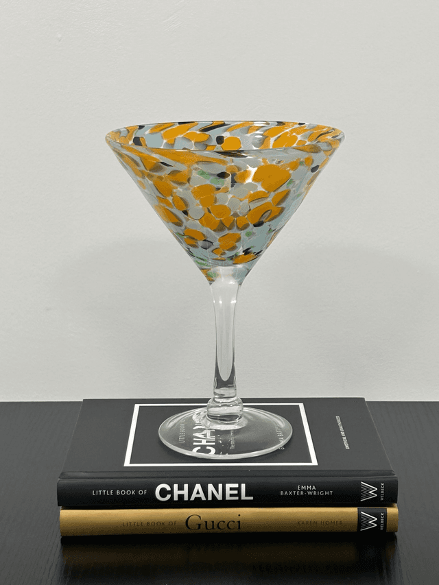 Large Martini Glass : Citrus Orange