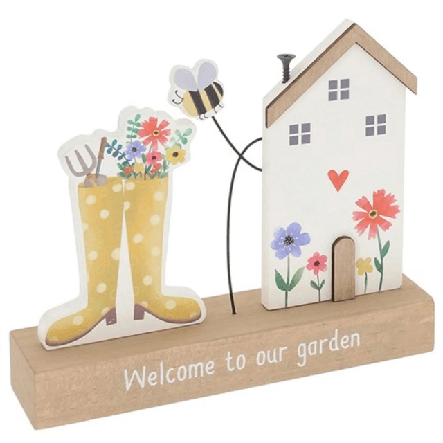  Happy Garden Table Plaque - Welcome