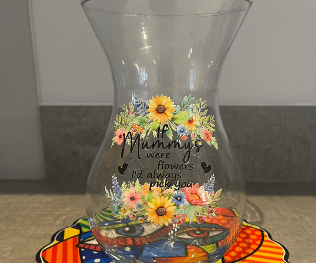 Glass Mummy vase 