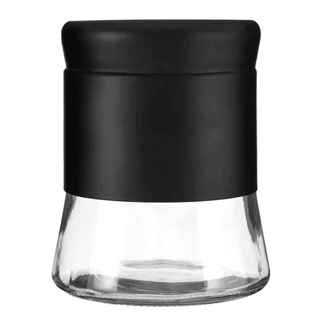 Black Steel Wrap Glass Storage Jar - 800ml