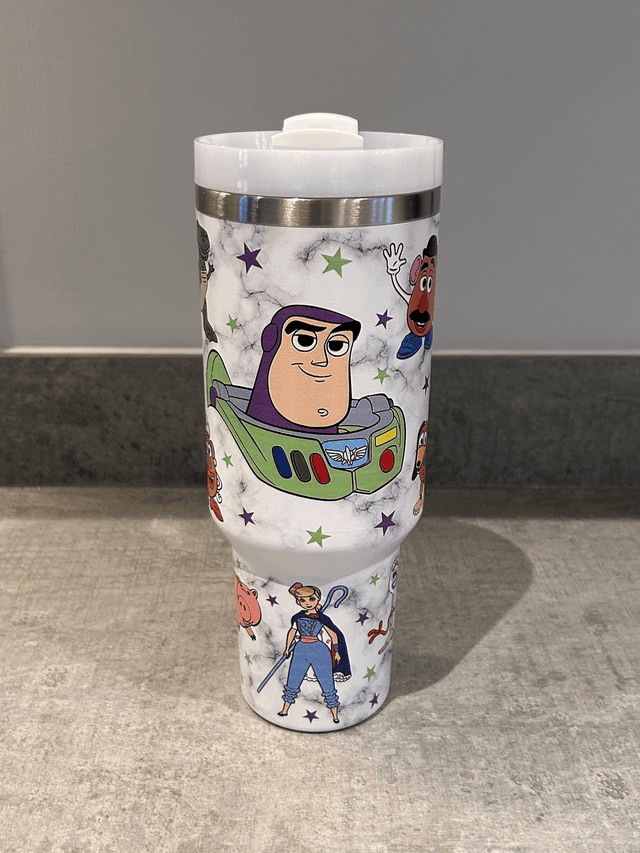 Toy Story Stainless Steel Insulated Travel Cup with Handle, Lid &amp; Straw 