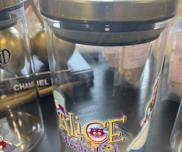 Alice In Wonder Land 3 x 1 litre Jars Tea coffee Sugar 