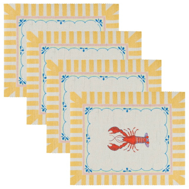 Brunch Stripes Indoor/Outdoor Placemats Multicolour Size  36 x 46cm