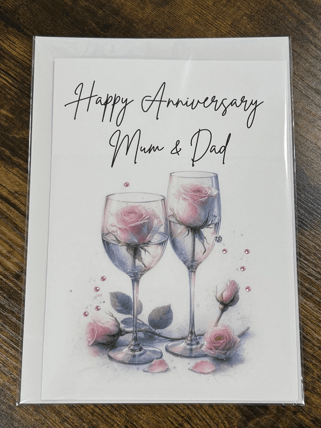 Anniversary Card mum and Dad Celebration