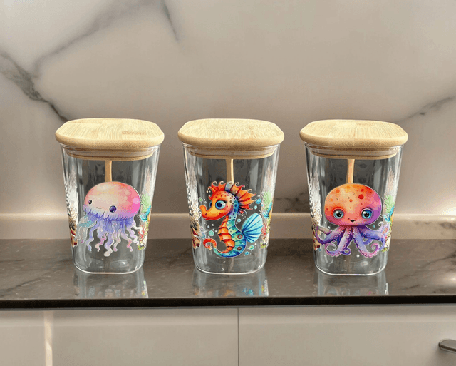 Glass Storage Jars Bathroom Organisers