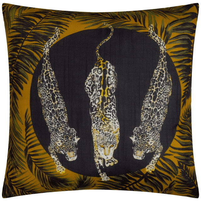 Leopardis Trio Printed Outdoor Cushion Black/Gold