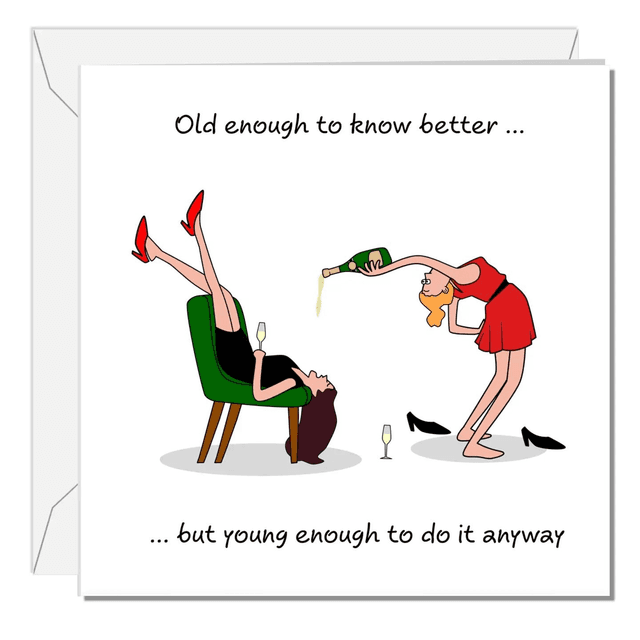 Funny Birthday Card Friendship Female Girl Friend Mum Humorous Party Cheeky