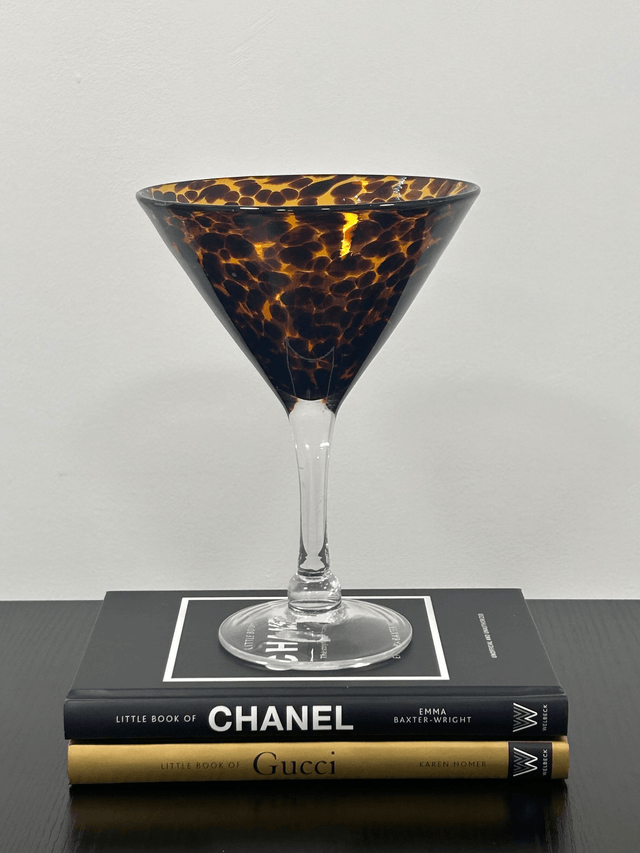 Large Martini Glass : Leopard Print