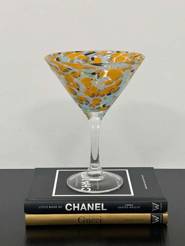 Large Martini Glass : Citrus Orange